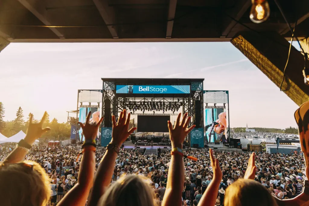 Cavendish Beach Music Festival crowd and stage